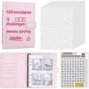 100 Envelopes Money Saving Challenge Binder to Save $5,050, 500, 10,000